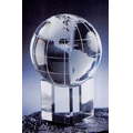 Embedded Globe On Clear Base (2 3/16"x2 3/16"x2 3/16")